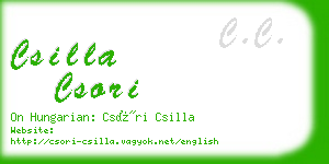 csilla csori business card